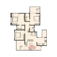 Shantivan Pimpri 3 BHK Floor Plan Image